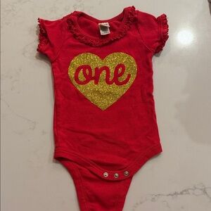 Red and Gold Kids One Piece